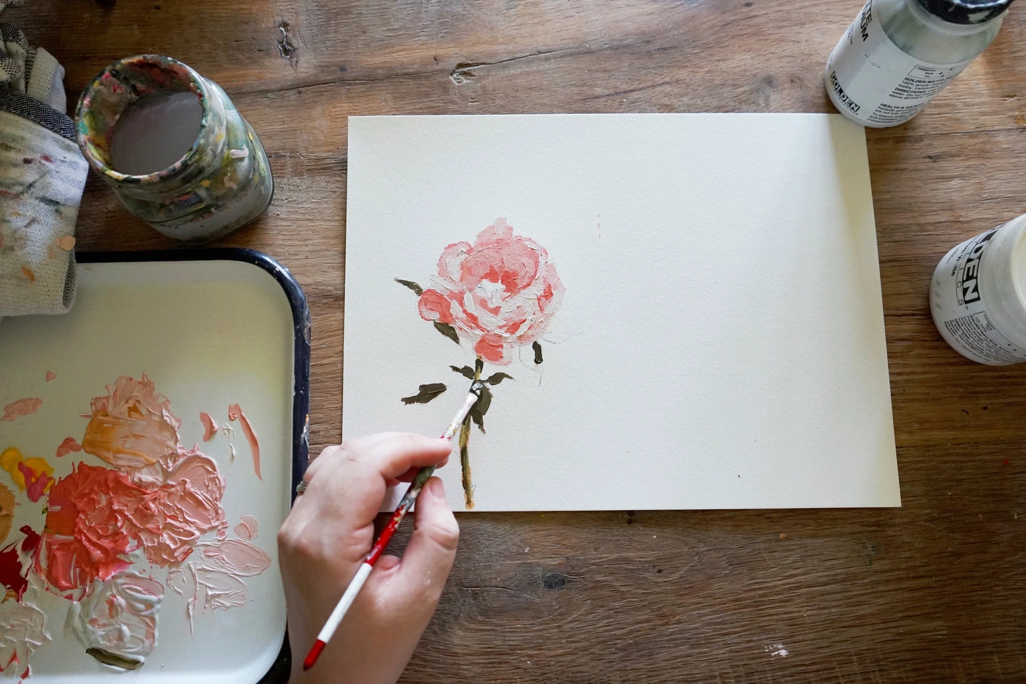 E-book #2 |  A Beginner’s Guide to Acrylic Floral Painting (instant download)